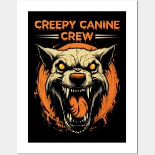 Creepy Canine Crew Dog Witch Halloween Posters and Art
